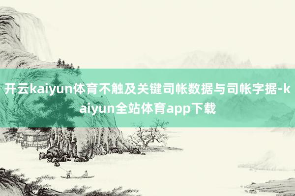 开云kaiyun体育不触及关键司帐数据与司帐字据-kaiyun全站体育app下载