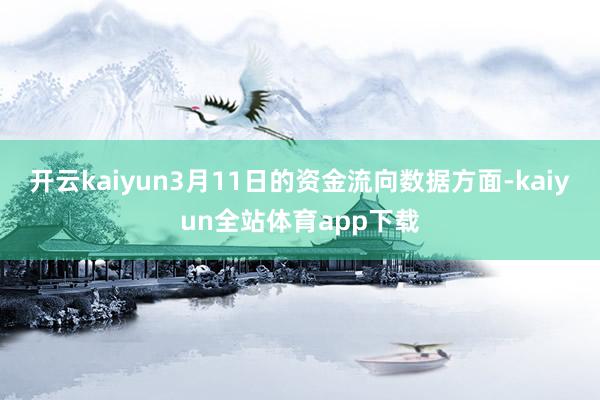 开云kaiyun3月11日的资金流向数据方面-kaiyun全站体育app下载