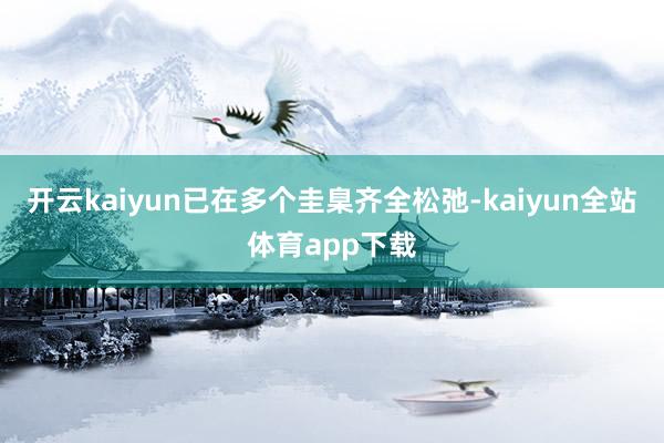 开云kaiyun已在多个圭臬齐全松弛-kaiyun全站体育app下载