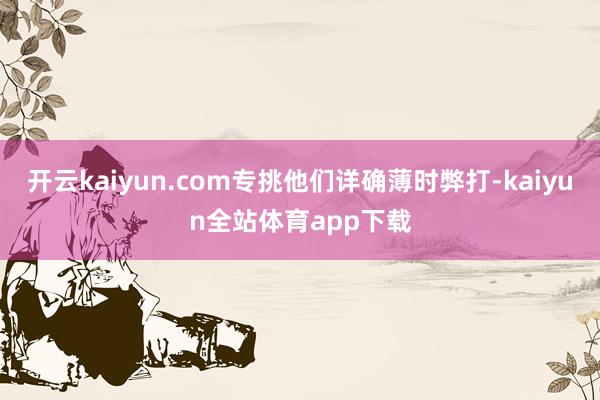 开云kaiyun.com专挑他们详确薄时弊打-kaiyun全站体育app下载